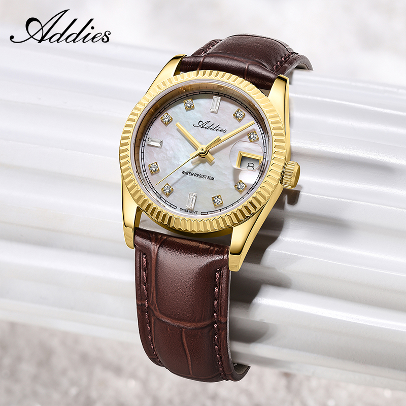 Luxury Watch Box - Addies 585 quartz dameshorloge 28 mm