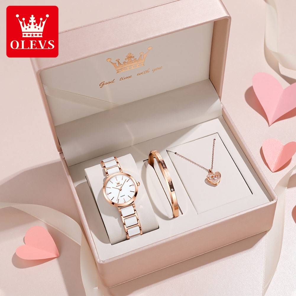 Luxury Watch Box - OLEVS Dameshorloge 5877 Luxe Elegant Quartz