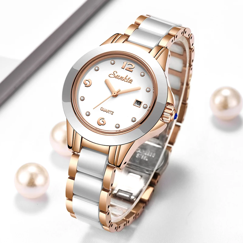 Luxury Watch Women - Sunkta Fashion Casual Quartz Dameshorloge Elegante