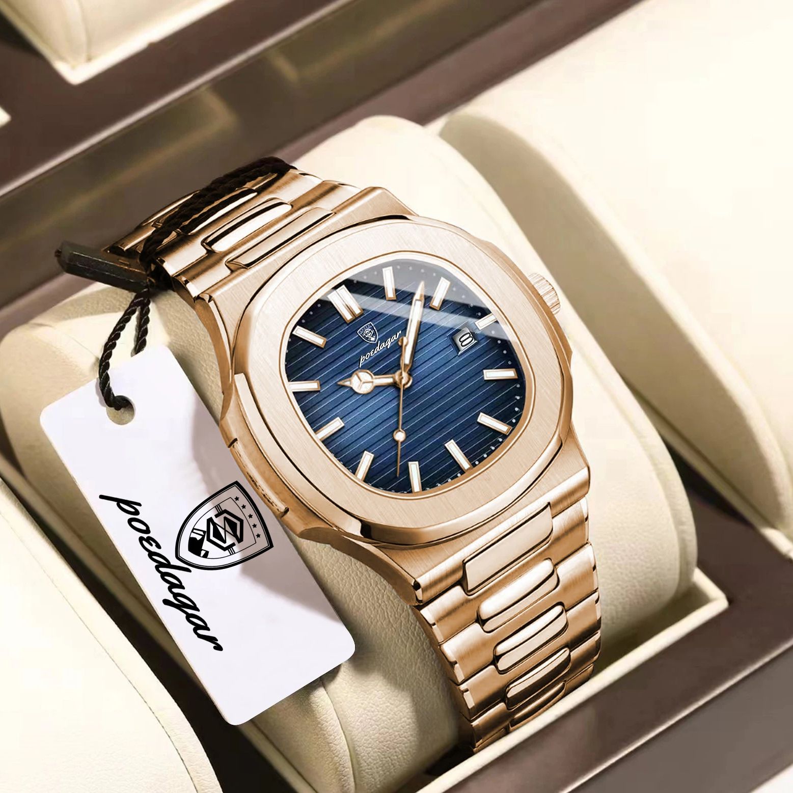Open Heart Watch - POEDAGAR Modehorloge voor koppels, waterdicht, lichtgevend,