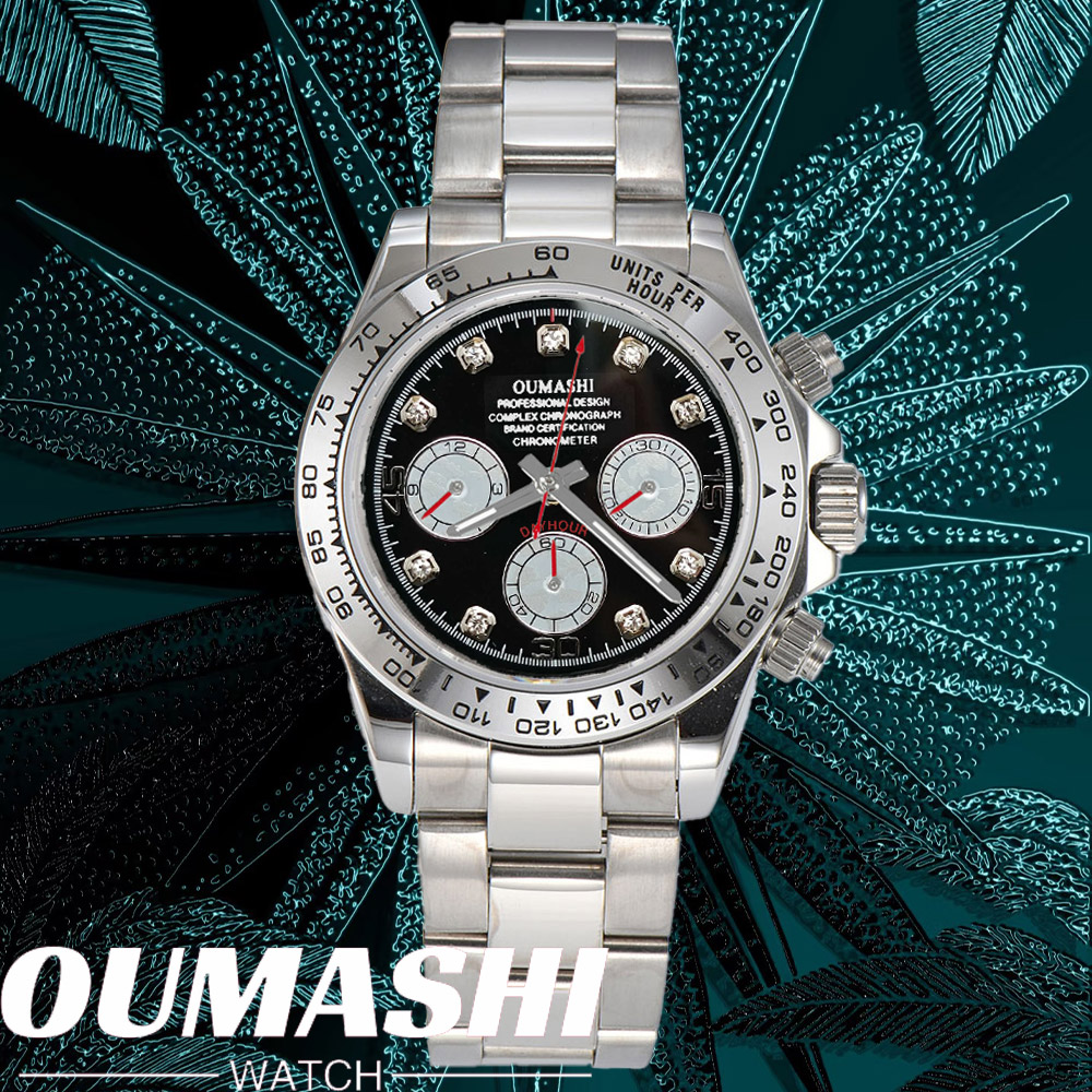 Luxury Watch Leather - Luxe VK63 HORLOGE 39.3mm quartz Chronograaf