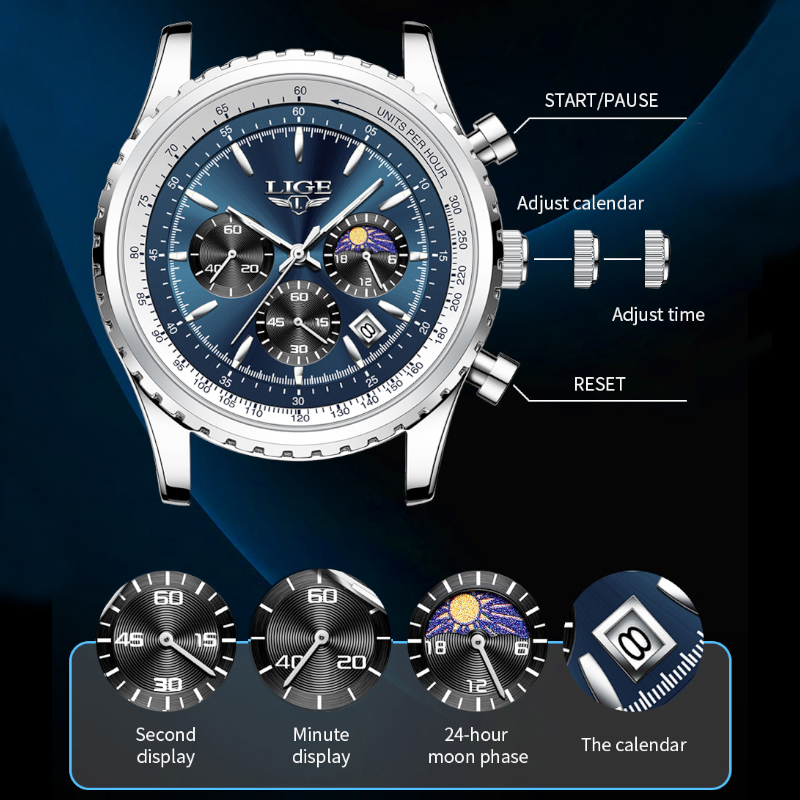 Lige Merk Luxe Quartz Man Horl - Zen Luxury Watch recensie en prijs