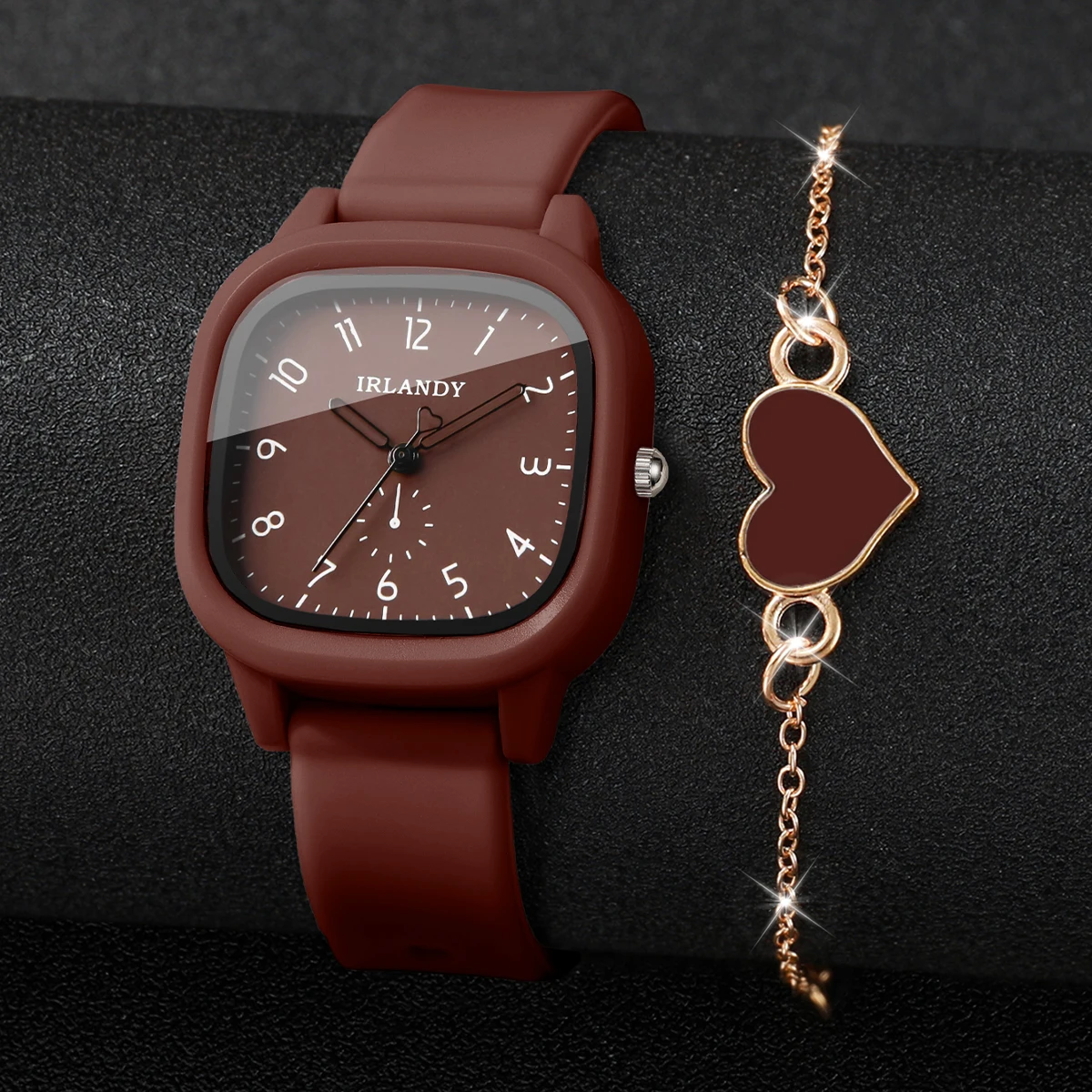 4PCS Fashion Vierkante Dames Q - Open Heart Watch recensie en prijs