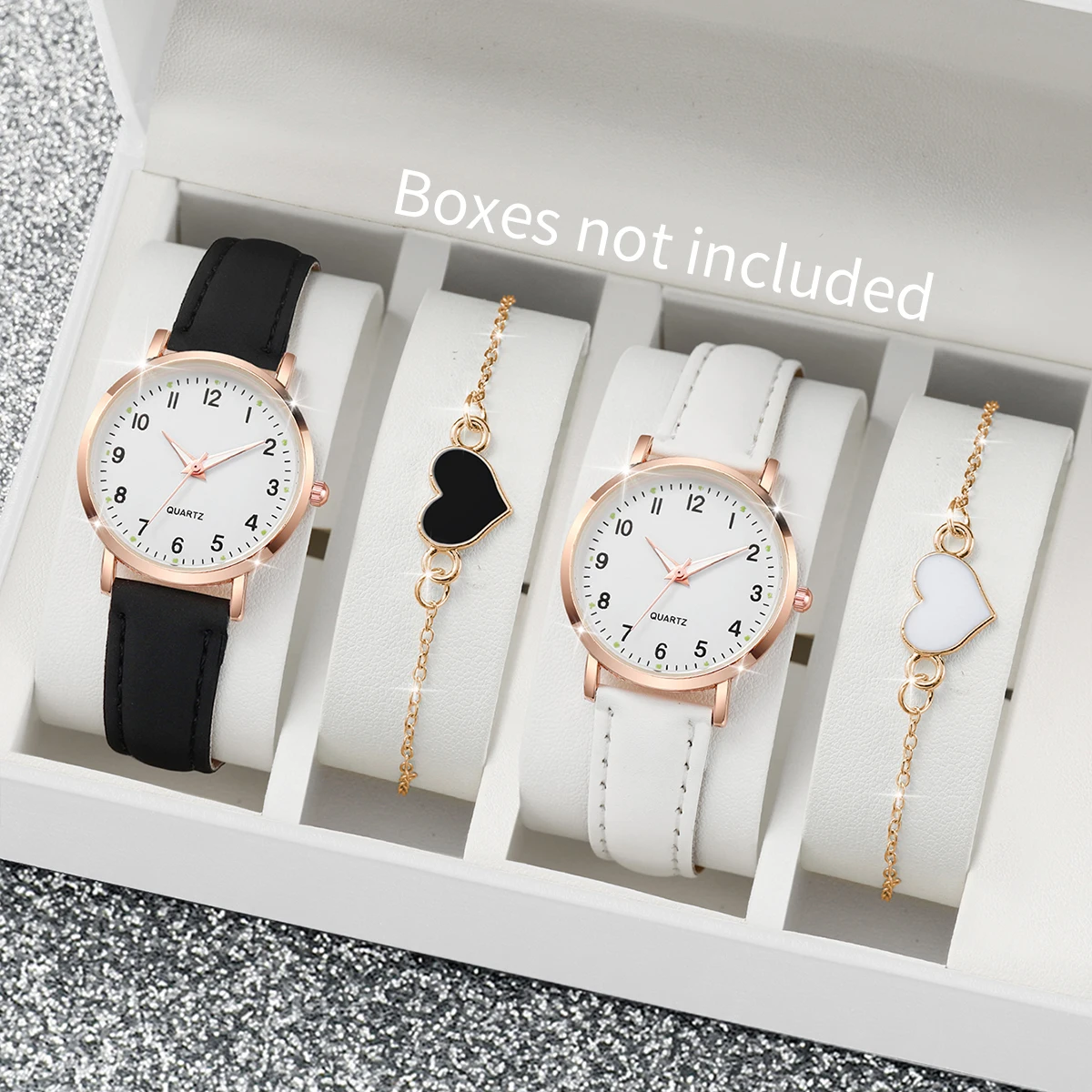 4/6PCS Mode Arabische Wijzerpl - Open Heart Watch recensie en prijs