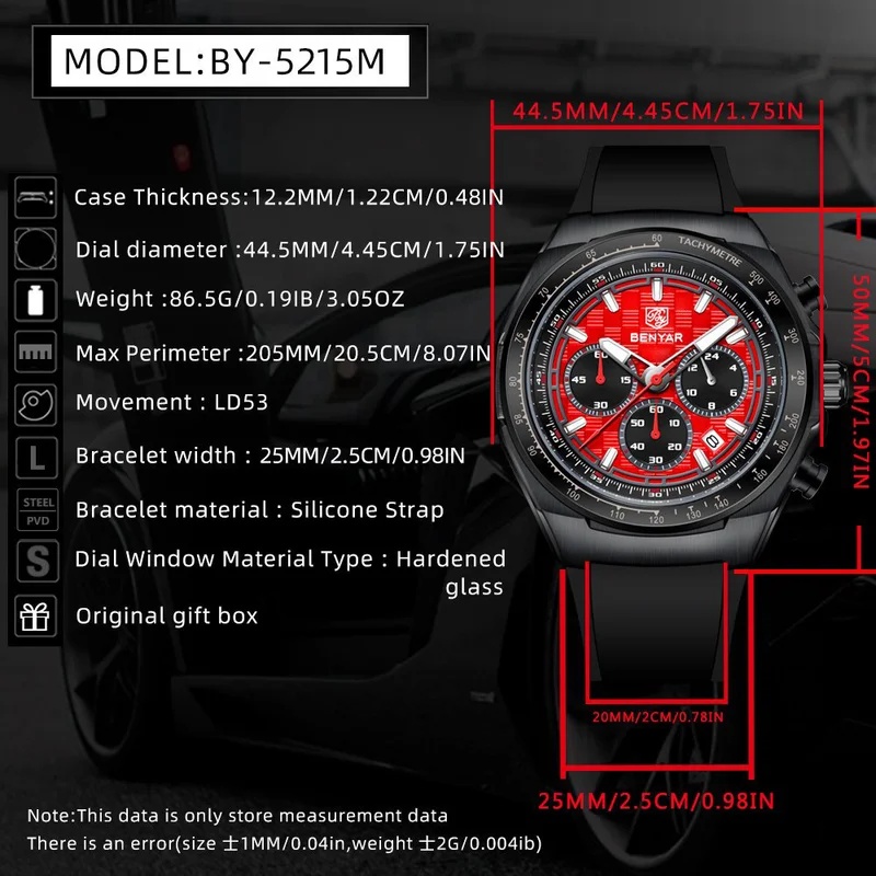 BENYAR Luxe Herenhorloge Datum - Luxury Watch Box recensie en prijs