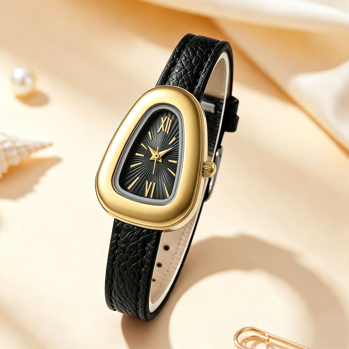 Onregelmatige ovale quartzhorl - Watch Triangle Luxury recensie en prijs