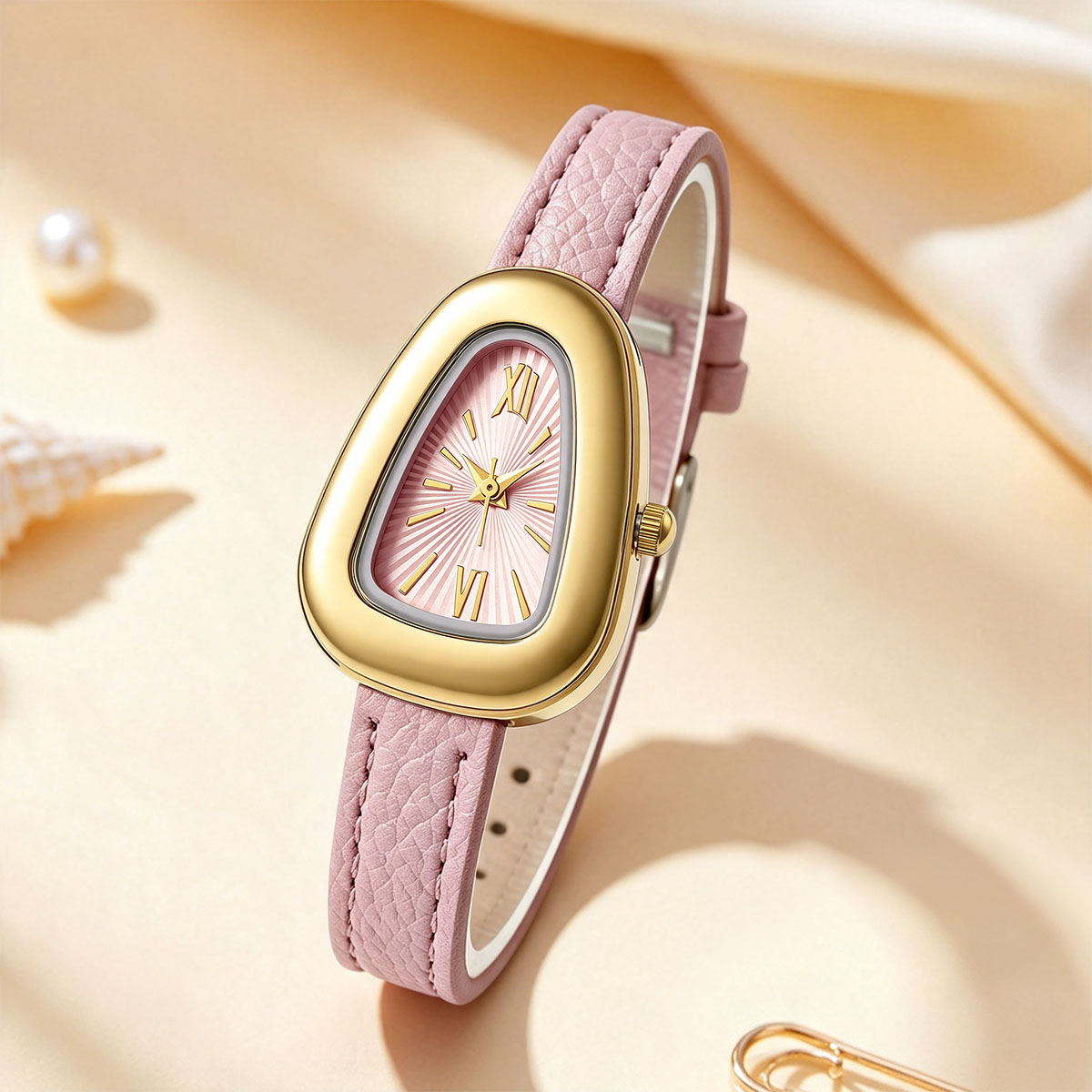 Onregelmatige ovale quartzhorl - Watch Triangle Luxury recensie en prijs