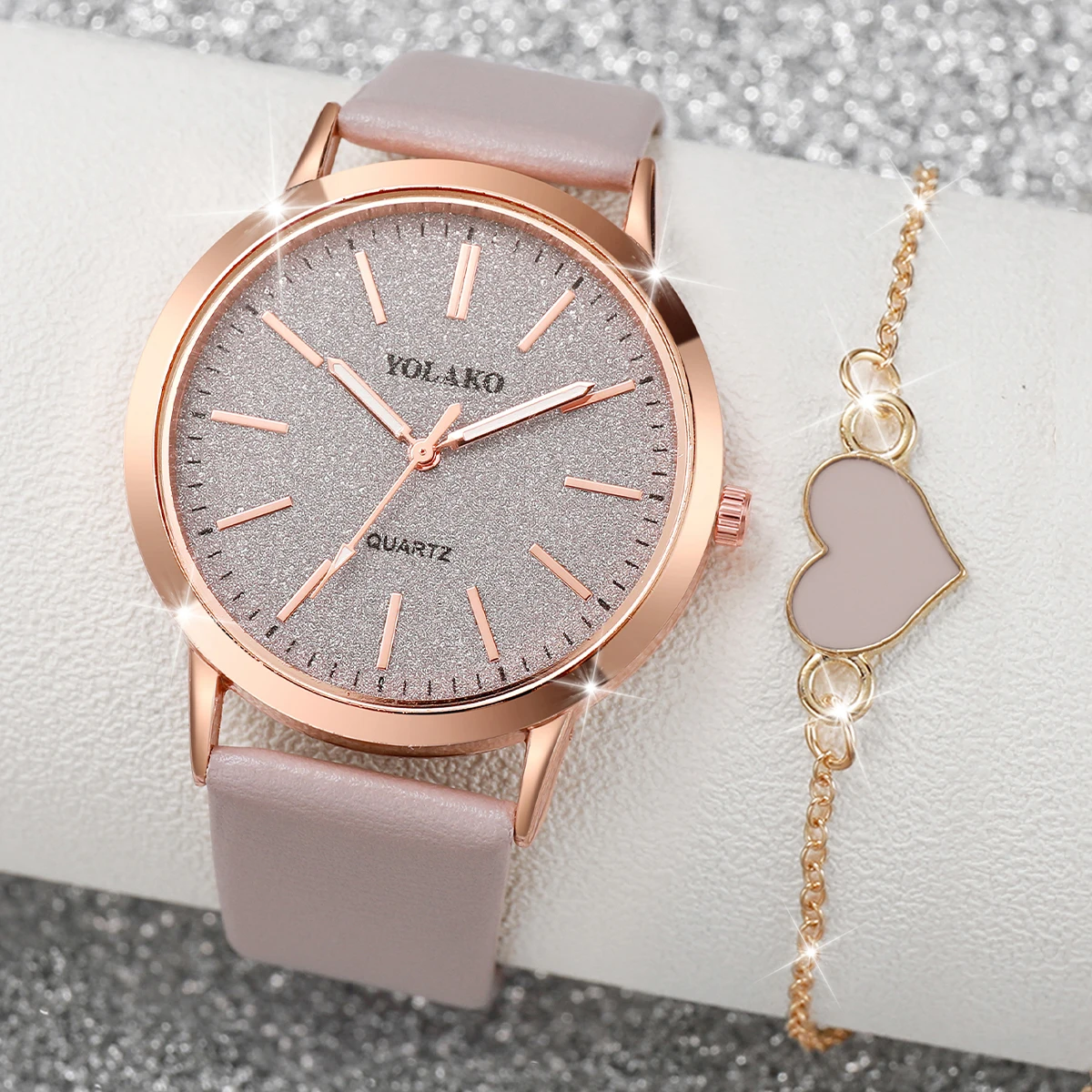 2 stks/set Mode Vrouwen Horlog - Open Heart Watch recensie en prijs
