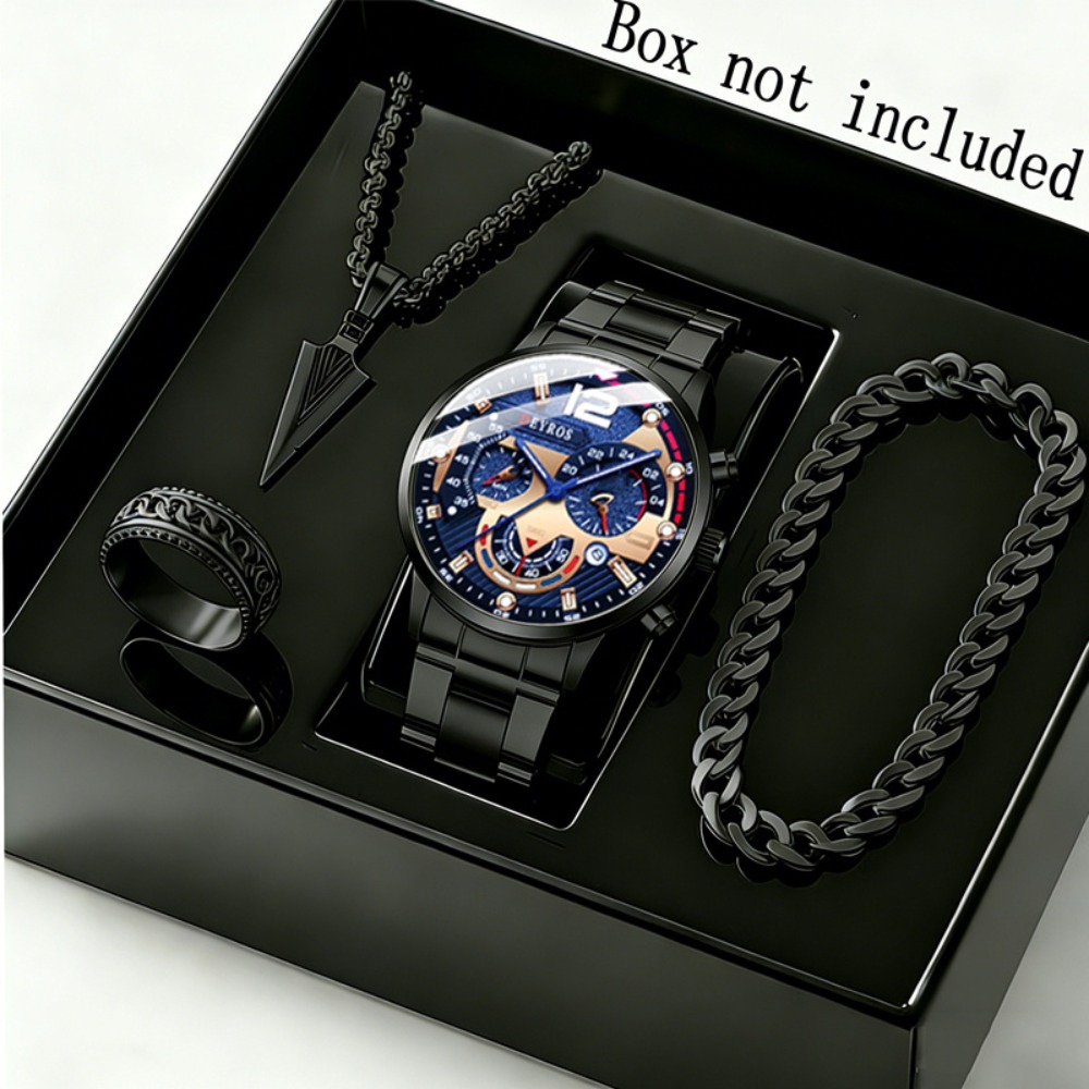 4-delige set herenhorloge en d - Watch Triangle Luxury recensie en prijs