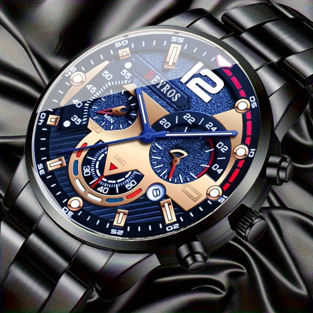 4-delige set herenhorloge en d - Watch Triangle Luxury recensie en prijs