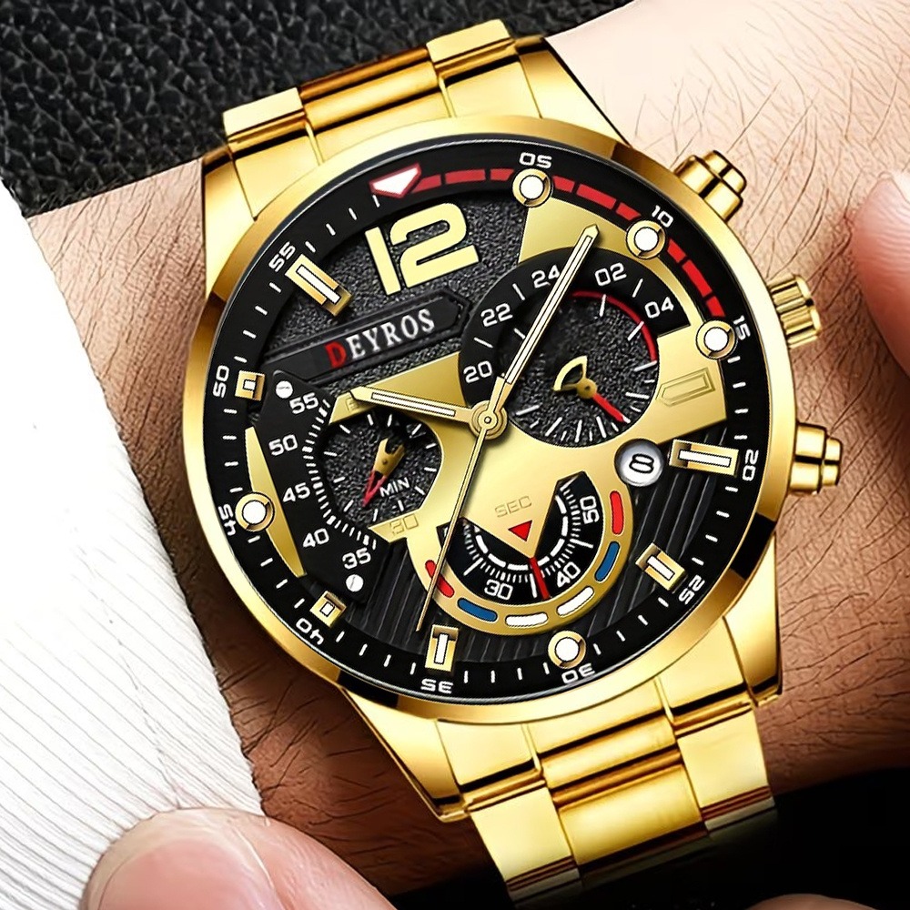4-delige set herenhorloge en d - Watch Triangle Luxury recensie en prijs