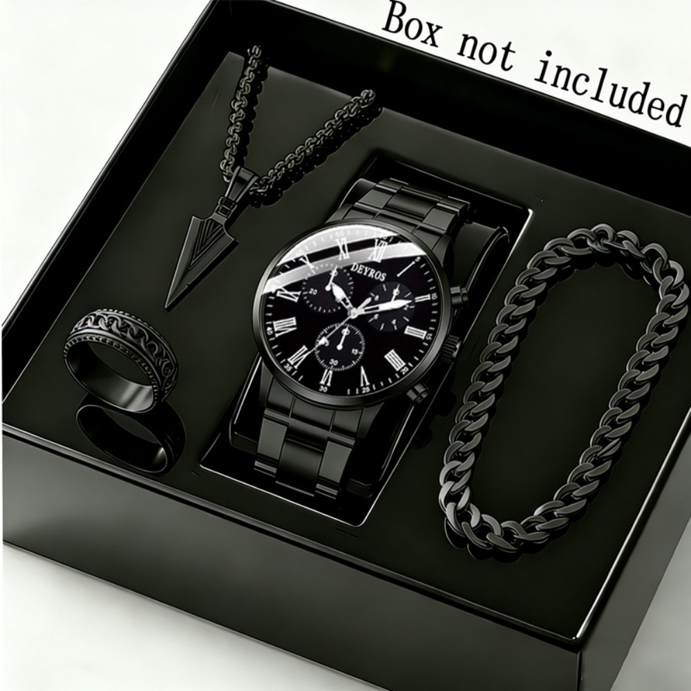 4-delige set herenhorloge en d - Watch Triangle Luxury recensie en prijs