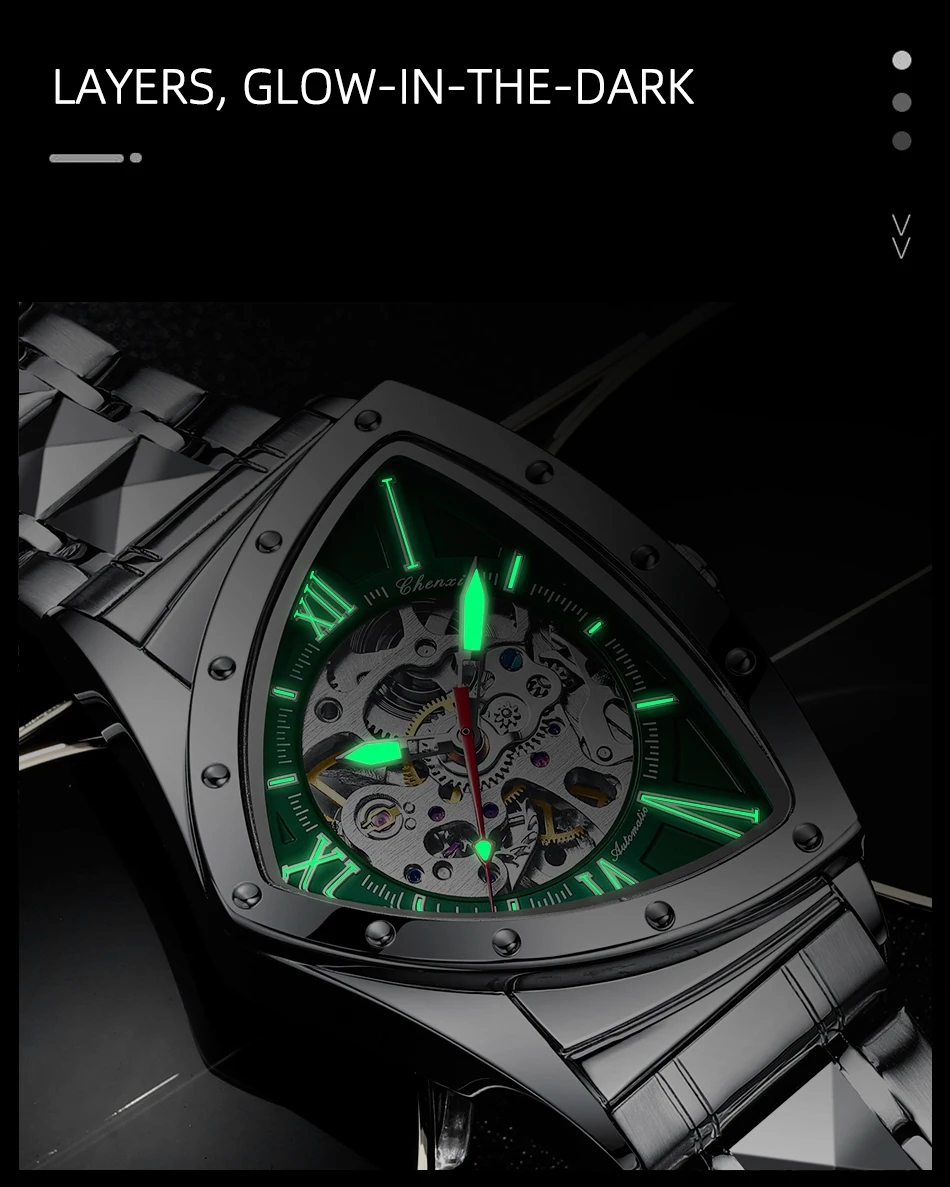 CHENXI Designer Luxe Mode Man  - Watch Triangle Luxury recensie en prijs