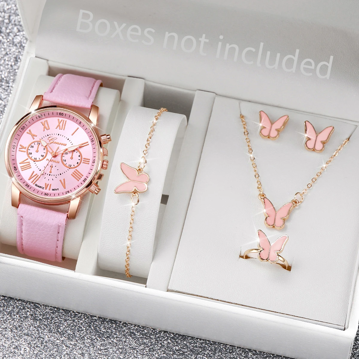 AAA5Pcs Roze Hart Kristal Horl - Open Heart Watch recensie en prijs
