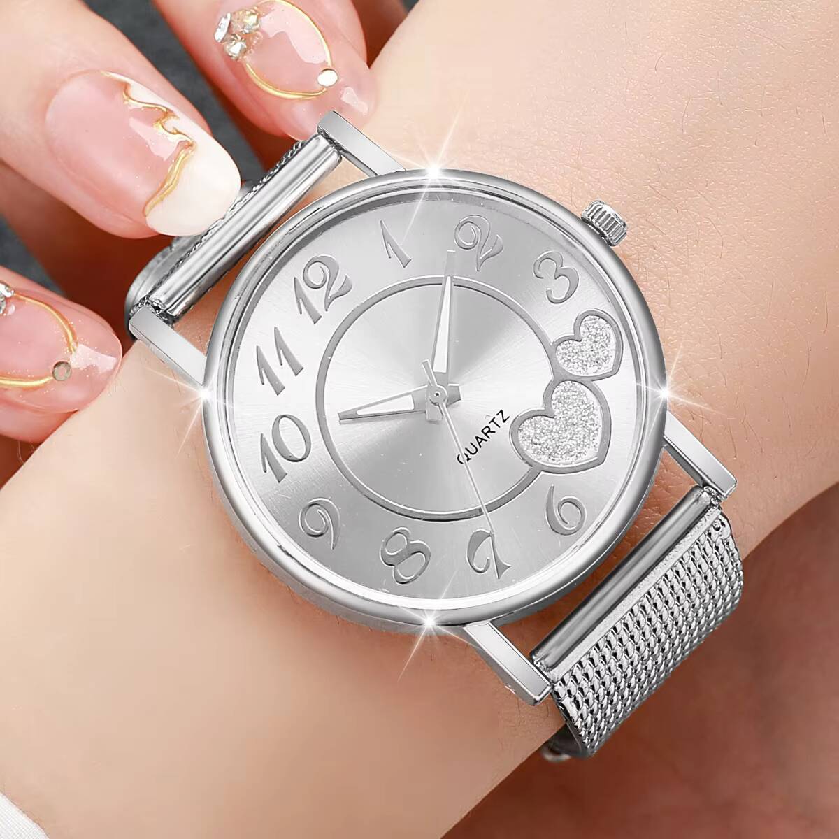 1/3PCS Fashion Heart Dial Dame - Open Heart Watch recensie en prijs